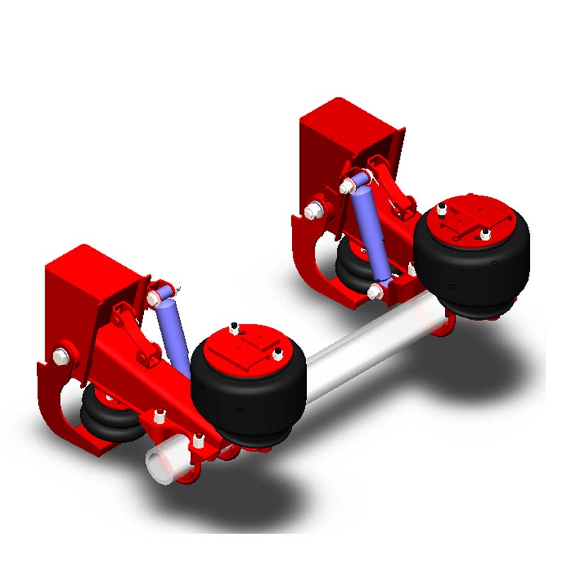 远成德式单轴方轴正装13T半挂车空气悬挂